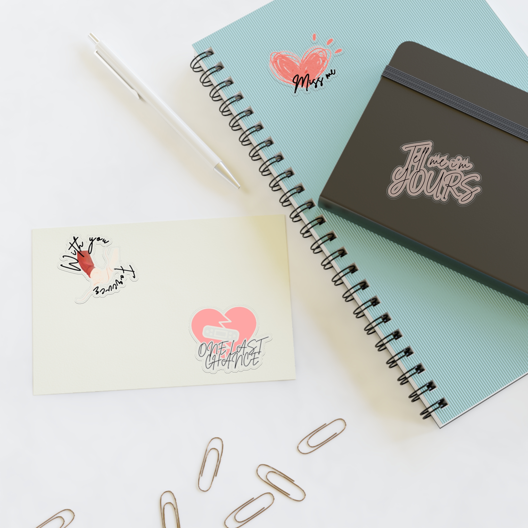 K.O.S.S: ONE LAST CHANCE Sticker Sheet — "Miss Me" & "Tell Me I'm Yours" Romantic Stickers - Image 8