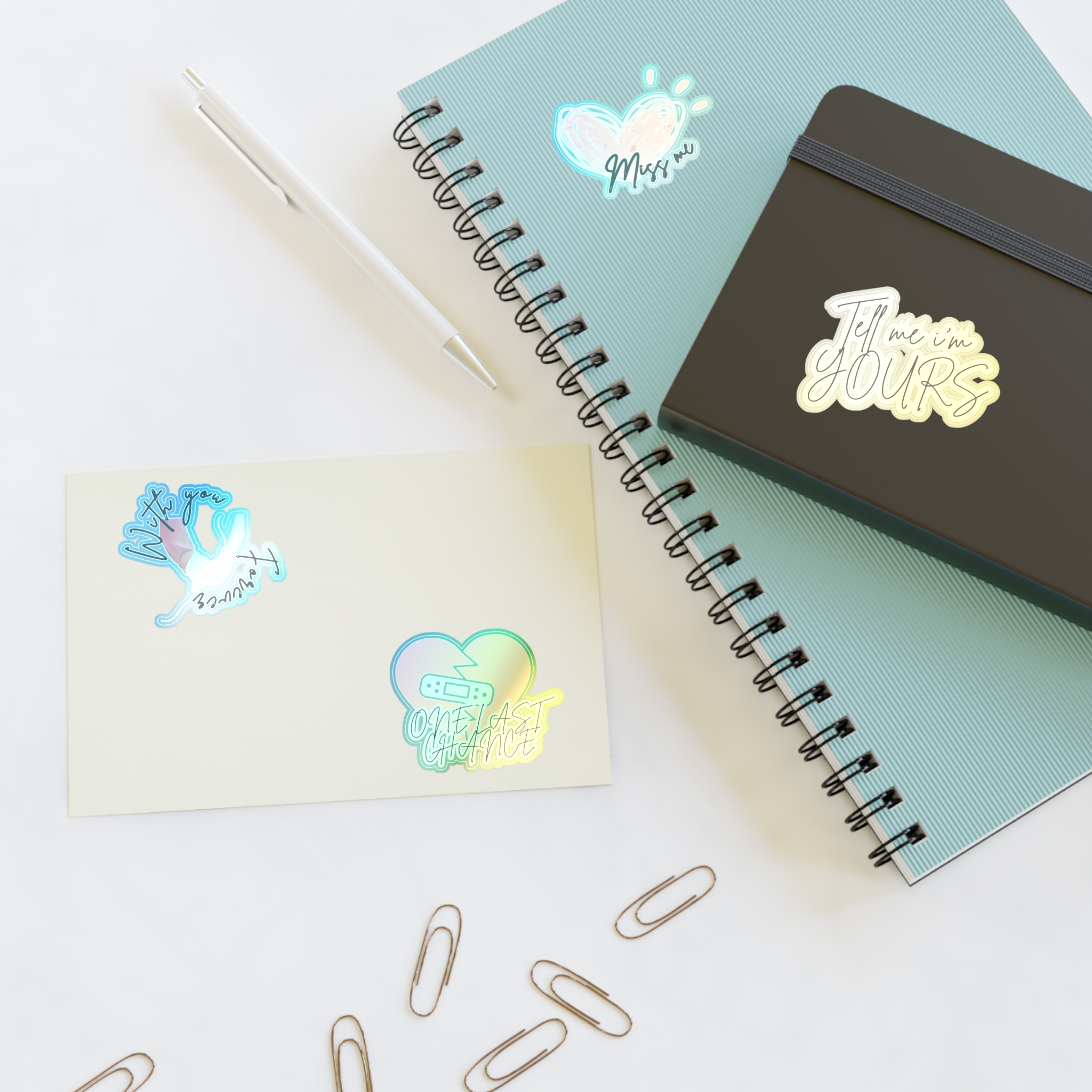 K.O.S.S: ONE LAST CHANCE Sticker Sheet — "Miss Me" & "Tell Me I'm Yours" Romantic Stickers - Image 12